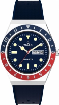 Q Timex 38mm Sintētiskās gumijas siksnas pulkstenis TW2V32100