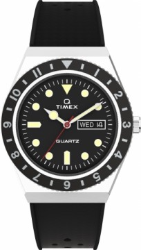 Q Timex 38mm Sintētiskās gumijas siksnas pulkstenis TW2V32000