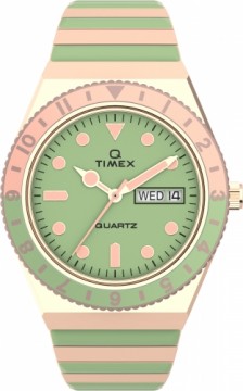 Q Timex Malibu 36mm Nerūsējošā tērauda izplešanās joslas pulkstenis TW2V38700