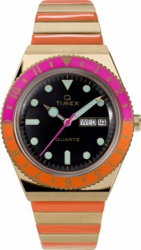 Q Timex Malibu 36mm Часы с расширительным ремешком из нержавеющей стали TW2U81600