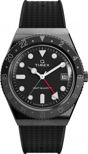 Q Timex GMT 38mm Sintētiskās gumijas siksnas pulkstenis TW2V38200 image 1