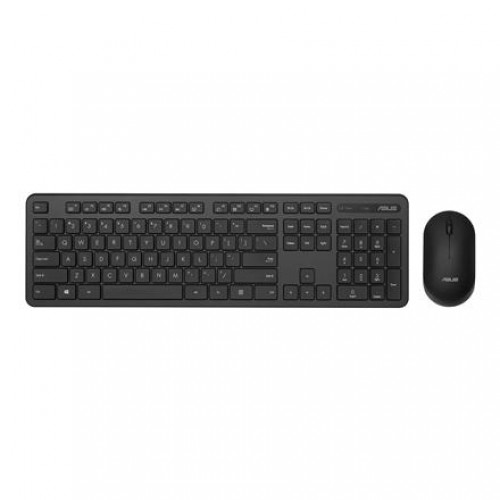 Asus Keyboard and Mouse Set CW100 Keyboard and Mouse Set,  Wireless, Mouse included, Batteries included, RU, Black image 1
