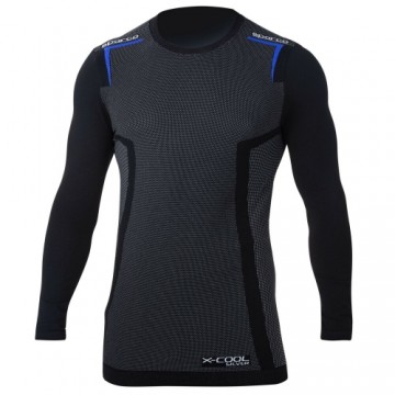 Vīriešu Garpiedurkņu Kompresijas T-krekls Sparco K-CARBON Melns/Zils M/L