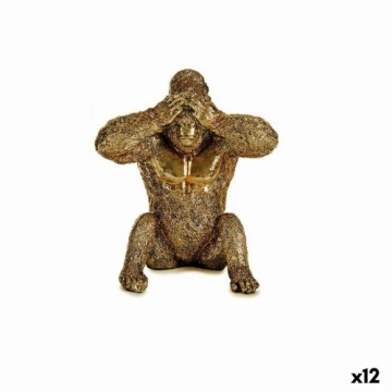 Gift Decor Dekoratīvās figūriņas Gorilla Bronza Sveķi (9 x 18 x 17 cm)
