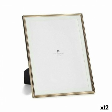 Gift Decor Фото рамка Позолоченный Стеклянный Сталь (15,5 x 28 x 22,9 cm) (12 штук)