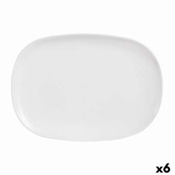 Pasniegšanas Plate Luminarc Sweet Line Taisnstūra Balts Stikls 35 x 24 cm (6 gb.)