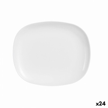 Pasniegšanas Plate Luminarc Sweet Line Taisnstūra Balts Stikls (28 x 33 cm) (24 gb.)
