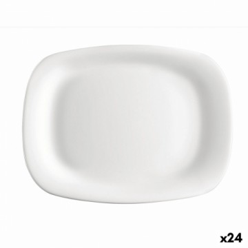 Pasniegšanas Plate Bormioli Rocco Parma Taisnstūra Balts Stikls (20 x 28 cm) (24 gb.)