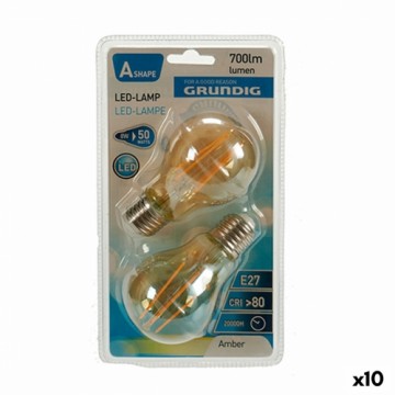 LED Spuldze Grundig 8 W 2300 K E27 Dzintars 700 lm (10 gb.) (6 x 10 x 6 cm)