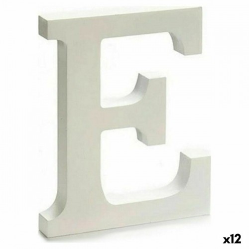 Pincello письмо E Деревянный Белый (1,8 x 21 x 17 cm) (12 штук) image 1