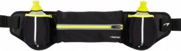 Hip bag with bottles AVENTO 44RA Black/Fluorescent yellow