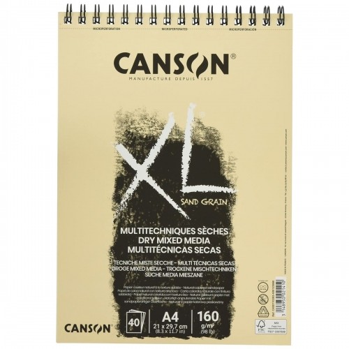 Drawing pad Canson XL Sand Dabisks A4 40 Loksnes 160 g/m2 5 gb. image 3