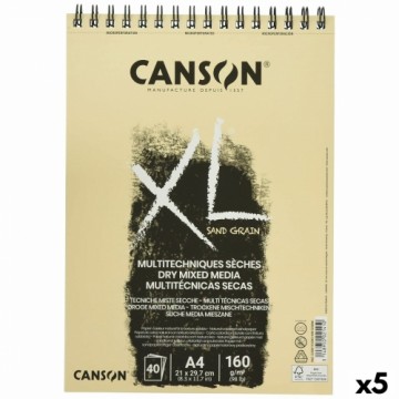 Drawing pad Canson XL Sand Dabisks A4 40 Loksnes 160 g/m2 5 gb.