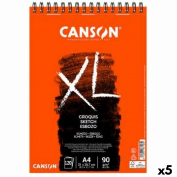 Drawing pad Canson XL Esboso 20 Loksnes A4 5 gb. 90 g/m² Balts Dabisks