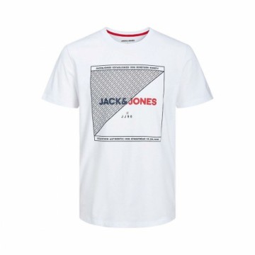 Vīriešu Krekls ar Īsām Piedurknēm  TEE SS CREW NECK Jack & Jones 12221002 Balts