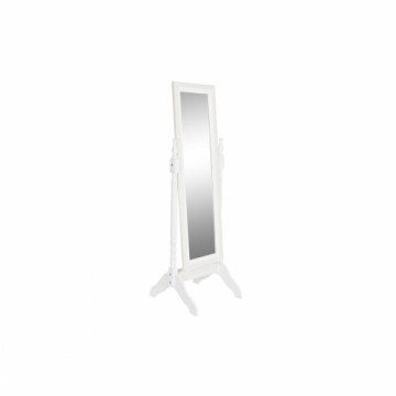 Brīvi stāvošs spogulis DKD Home Decor spogulis Balts Koks MDF (50 x 50 x 157 cm)