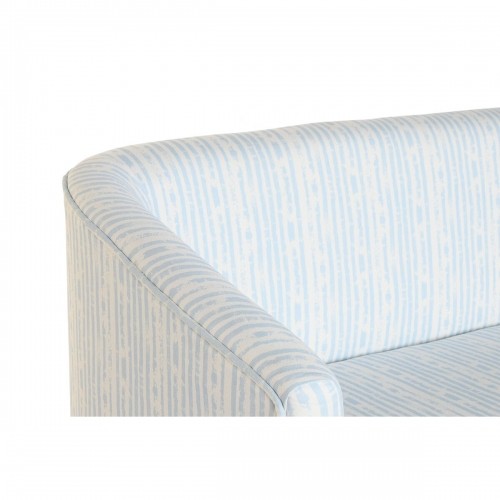 Dīvāns DKD Home Decor Strīpas Zils Metāls Balts Vidusjūra (130 x 68 x 78 cm) image 2