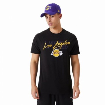 Vīriešu Krekls ar Īsām Piedurknēm New Era Script LA Lakers