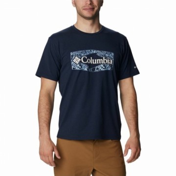 Футболка с коротким рукавом мужская Columbia Sun Trek™ Graphic  Синий Разноцветный