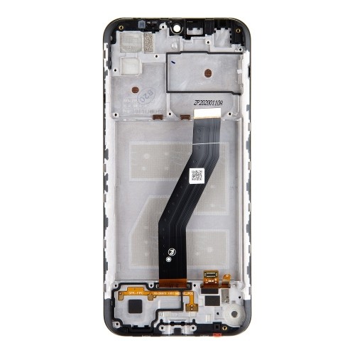 Motorola E6s LCD Display + Touch Unit + Front Cover Black (Service Pack) image 1