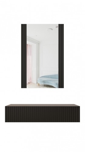Halmar PAFOS vanity table ( hanging ) and mirror BLACK/BLACK image 3
