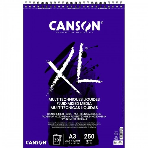 Drawing pad Canson XL Mix Media Papīrs Balts A4 30 Loksnes 5 gb. 300 g/m² image 2