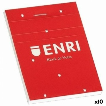 Piezīmju Bloku ENRI Sarkans 80 Loksnes A6 (10 gb.)