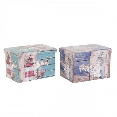 Универсальная коробка DKD Home Decor Полиуретан Разноцветный Картон Средиземноморье (59 x 40 x 40 cm) (2 штук) image 1