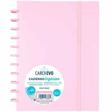 ноутбук Carchivo Ingeniox Розовый A4 100 Листья
