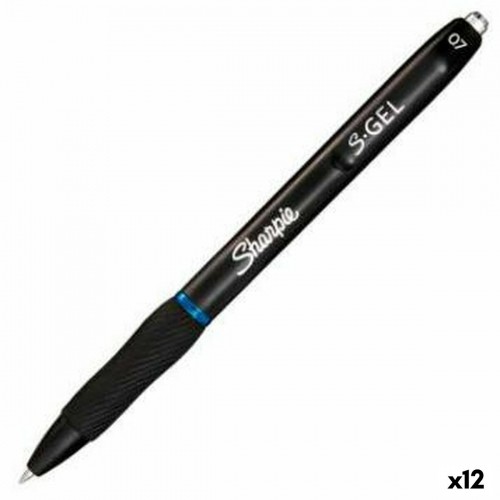 Gela pildspalva Sharpie S-Gel Ievelkams Zils 0,7 mm (12 gb.) image 1