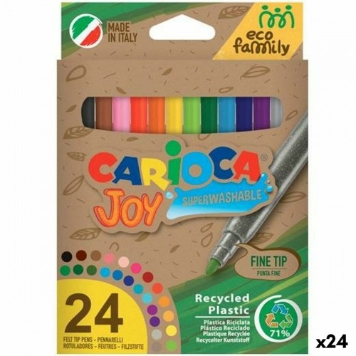 Flomasteru Komplekts Carioca Joy Eco Family Daudzkrāsains 24 Daudzums (24 gb.) image 1