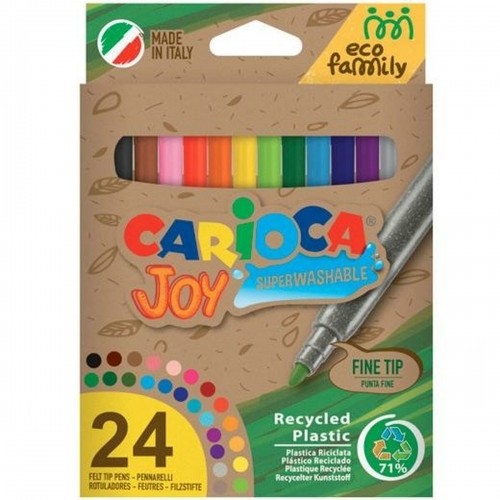 Flomasteru Komplekts Carioca Joy Eco Family Daudzkrāsains 24 Daudzums (24 gb.) image 2