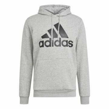 Vīriešu Sporta Krekls ar Kapuci Adidas  Essentials Fleece Big Logo Pelēks
