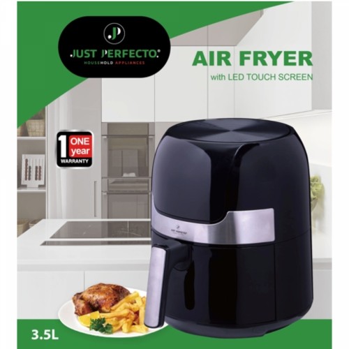 Just Perfecto JL-22: 1400W Airfryer LED Touch Screen Hot Air Fryer With Grill Plate - 3.5L image 3
