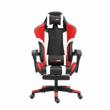 Herzberg Home & Living Herzberg HG-8083: Tri-color Gaming and Office Chair with Linear Accent Red
