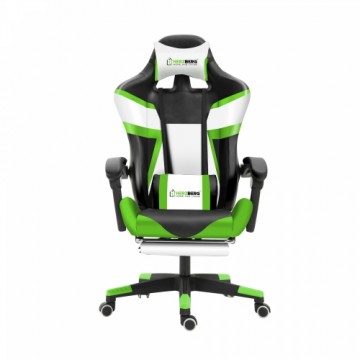 Herzberg Home & Living Herzberg HG-8082: Tri-color Gaming and Office Chair with T-shape Accent Green