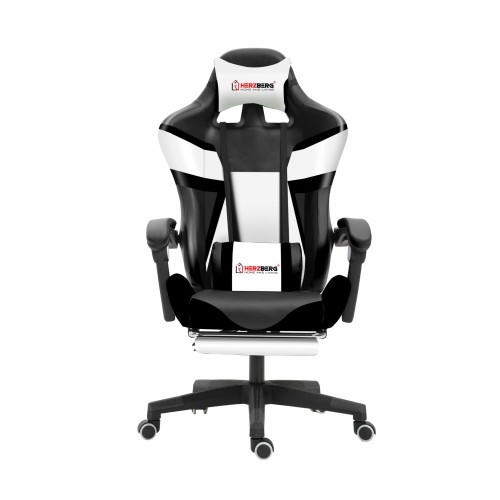 Herzberg Home & Living Herzberg HG-8082: Tri-color Gaming and Office Chair with T-shape Accent Black image 1