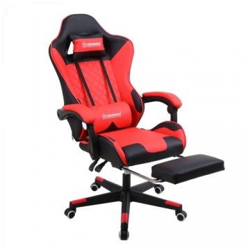 Herzberg Home & Living Herzberg Gaming and Office Chair with Retractable Footrest Red