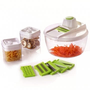 Herzberg Cooking Herzberg HG-8032: Vegetable Slicer with Bowl and Storage Container Set