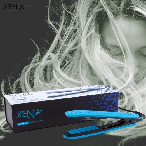 Xenia Paris JS-140207: Blue Silicone Hair Straightener image 5