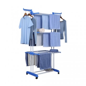 Herzberg Home & Living Herzberg HG-8034BLU: Moving Clothes Rack - Blue