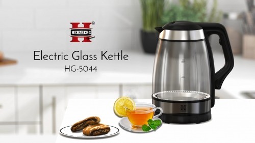 Herzberg Cooking Herzberg HG-5044: 1.8L Electric Glass Kettle With LED Light Indicator image 4
