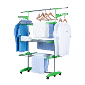 MSY Herzberg 3-Tier Clothes Laundry Drying Rack Green