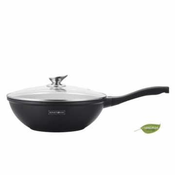 Royalty Line RL-BW30M: Marble Coated Cooking Wok Pan - 30cm