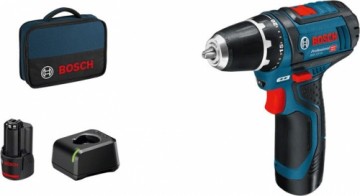 Bosch GSR 12V-15, BG 2x2.0, 12V-20 Urbjmašīna-skrūvgriezis