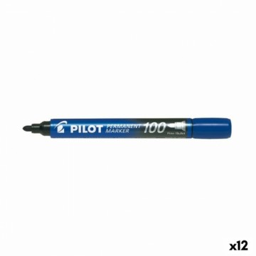 Постоянный маркер Pilot SCA-100 Синий 1 mm (12 штук)