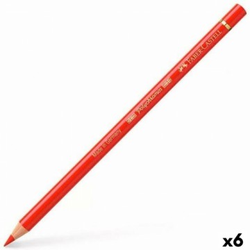 Krāsainie zīmuļi Faber-Castell Polychromos Sarkans (6 gb.)