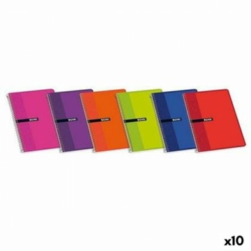 ноутбук ENRI Разноцветный Мягкая обложка 80 Листья Din A4 (10 штук)