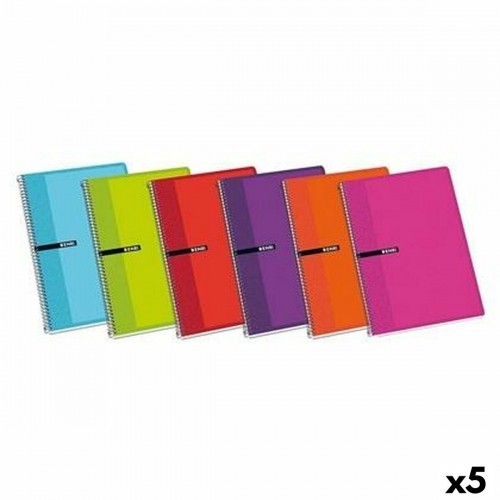 ноутбук ENRI Разноцветный 80 Листья Din A4 (5 штук) image 1