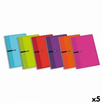 ноутбук ENRI Разноцветный 80 Листья Din A4 (5 штук)